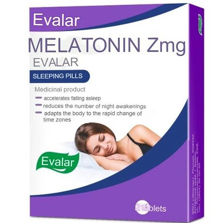 Melatonin Evalar adaptogenic agent, sedative