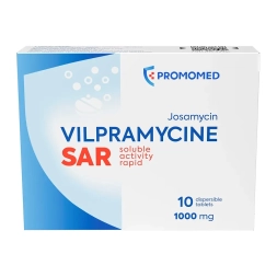 Vilpramycine Sar (josamycin) [Wilprafen] 1000 mg dispersible tablets