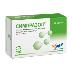 Simprazole (ciprofloxacin, ornidazole) 10 tablets