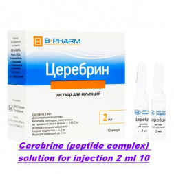 Cerebrine (peptide complex) solution for injection