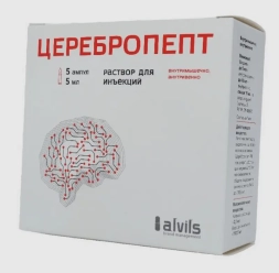 Cerebropept (pig brain peptide complex) 5 ampoules