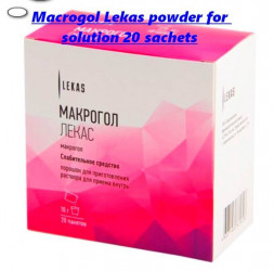 Macrogol Lekas powder for solution 20 sachets