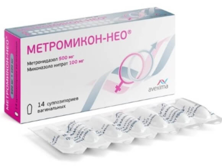 Metromicon-Neo (metronidazole, miconazole) vaginal suppositories