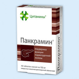 Pankramin pancreatic function recovery 155 mg 40 tablets