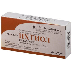 Ichthyol (ichthammol - Ichtyol) rectal suppositories anti-inflammatory 10 pcs