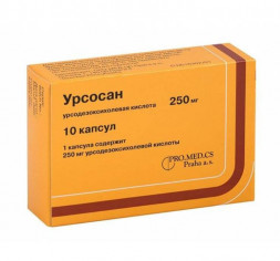 Ursosan (Ursodeoxycholic acid) 250 mg 10 capsules