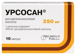 Ursosan (Ursodeoxycholic acid) 250 mg 10 capsules