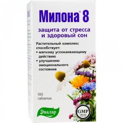 Milona-8 EVALAR calming effect 100 tablets