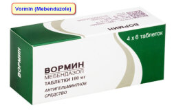 Vormin (Mebendazole) 100 mg 24 tablets