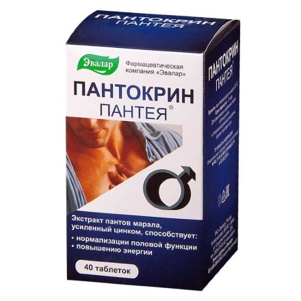 Pantocrine Panteja Evalar from overwork and neurosis 40 tablets