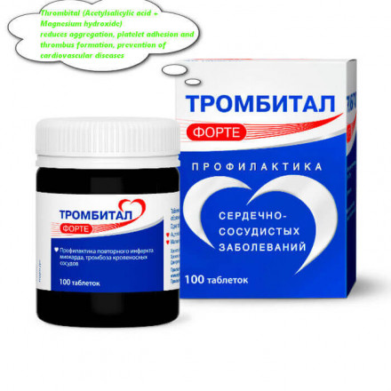 Thrombital (Acetylsalicylic acid + Magnesium hydroxide)