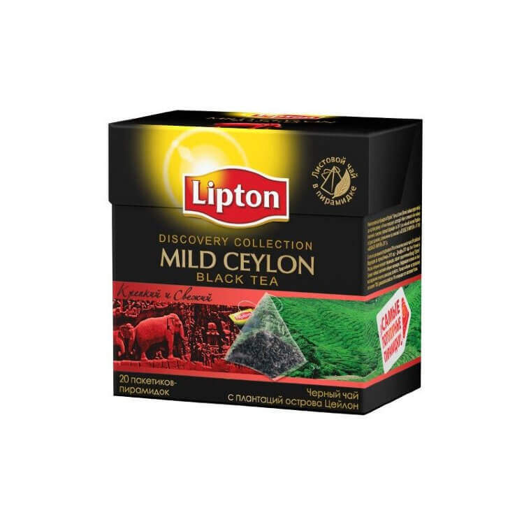 Buy Black tea ceylon Lipton Mild 20 pyramids