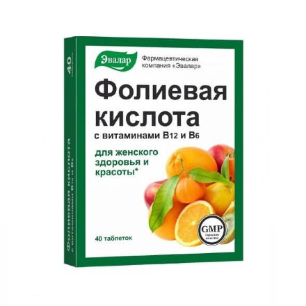 Folic Acid with Vitamins В12 В6 40 tablets