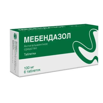 Mebendazole 100 mg 6 pills