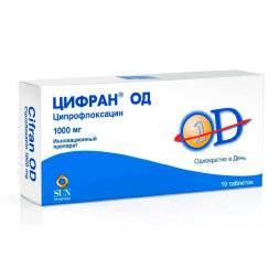 Cifran (Ciprofloxacin) 10 tablets 1000 mg