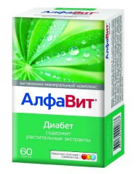 Alfavit for people with diabetes vitamins and mineralsl 60 tablets