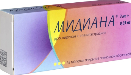 Midiana (ethinylestradiol, drospirenone) tablets