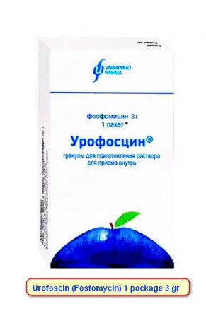 Urofoscin (Fosfomycin) 1 package 3 gr
