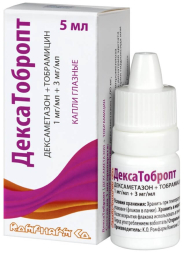 DexaTobropt (dexamethasone, tobramycin) eye drops 5 ml