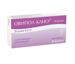 Ovipol Klio (Estriol) 0,5 mg vaginal suppositories 15 pieces