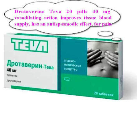 Drotaverine Teva 20 pills 40 mg