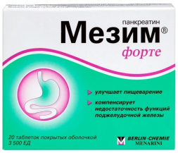 Mezym Forte (pancreatin) 20 pills