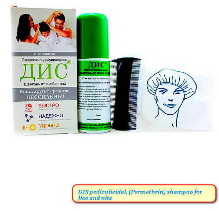 DIS pediculicidal, (Permethrin) shampoo for lice and nits