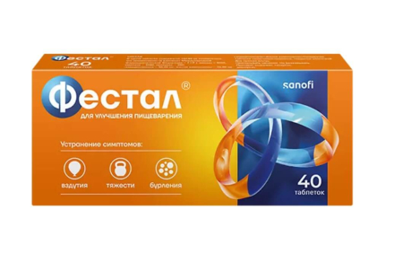 Festal (pancreatin, hemicellulase, bile) tablets