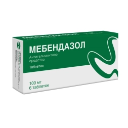 Mebendazole anthelmintic 100 mg 6 tablets